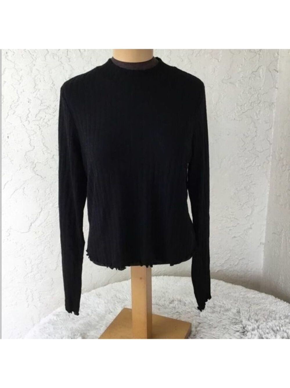 Candies long sleeve lightweight mock neck Womans size 3X NWT black